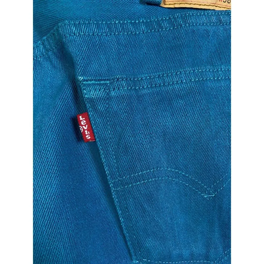 Levis 501 XX Jeans Men 38x30 36x30 Turquoise Original Fit Straight Button Fly